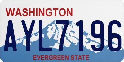 WA license plate AYL7196