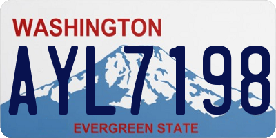 WA license plate AYL7198