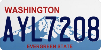 WA license plate AYL7208