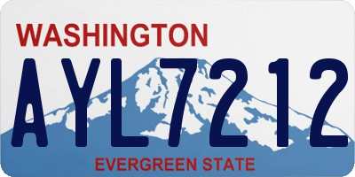 WA license plate AYL7212