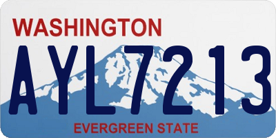 WA license plate AYL7213