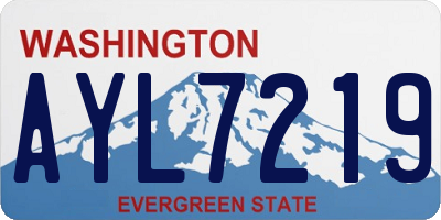 WA license plate AYL7219