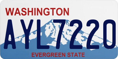 WA license plate AYL7220