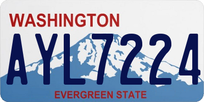WA license plate AYL7224