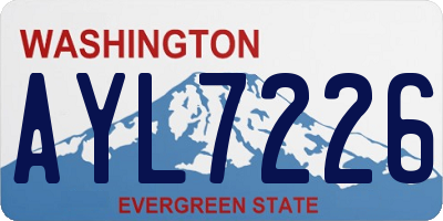 WA license plate AYL7226