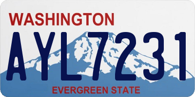 WA license plate AYL7231