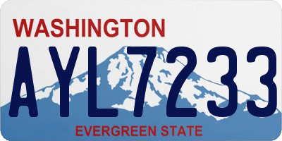 WA license plate AYL7233