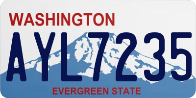WA license plate AYL7235