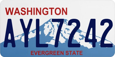 WA license plate AYL7242