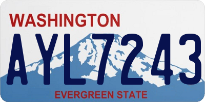 WA license plate AYL7243
