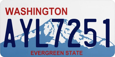 WA license plate AYL7251