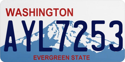 WA license plate AYL7253