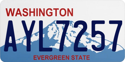 WA license plate AYL7257
