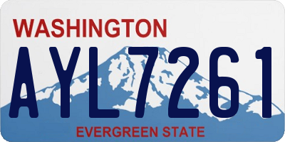 WA license plate AYL7261