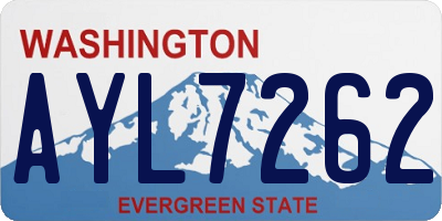 WA license plate AYL7262