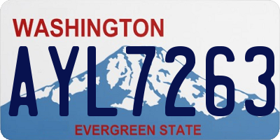 WA license plate AYL7263