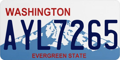 WA license plate AYL7265