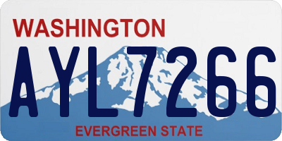 WA license plate AYL7266