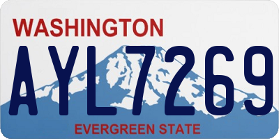 WA license plate AYL7269