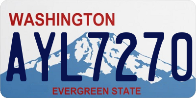WA license plate AYL7270