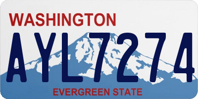 WA license plate AYL7274
