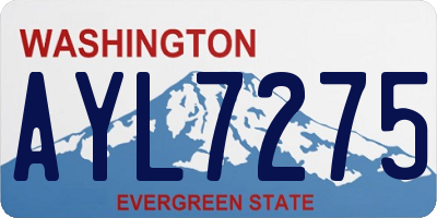 WA license plate AYL7275