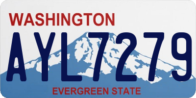 WA license plate AYL7279