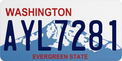 WA license plate AYL7281