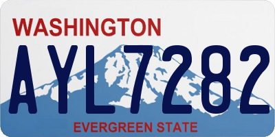 WA license plate AYL7282
