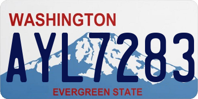 WA license plate AYL7283