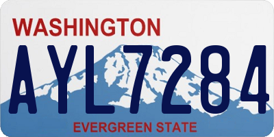 WA license plate AYL7284