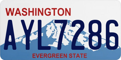 WA license plate AYL7286