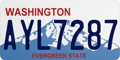 WA license plate AYL7287