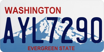 WA license plate AYL7290