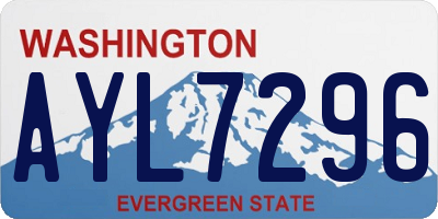WA license plate AYL7296