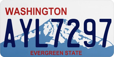 WA license plate AYL7297