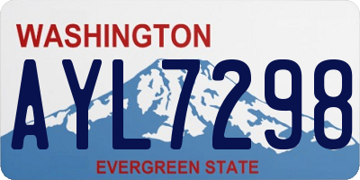 WA license plate AYL7298