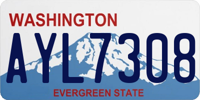 WA license plate AYL7308