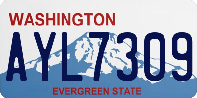 WA license plate AYL7309