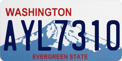 WA license plate AYL7310