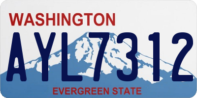 WA license plate AYL7312
