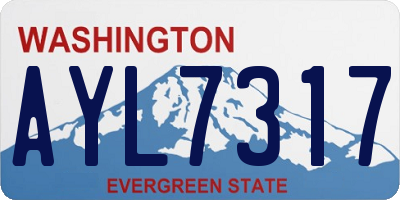 WA license plate AYL7317