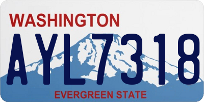 WA license plate AYL7318