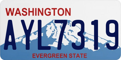 WA license plate AYL7319