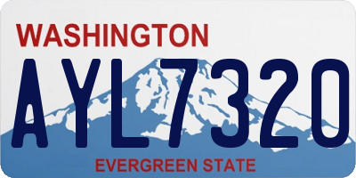 WA license plate AYL7320