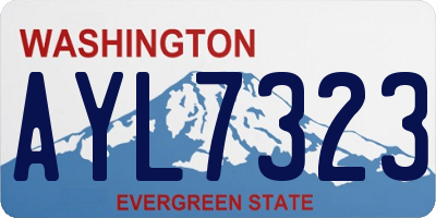 WA license plate AYL7323
