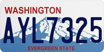 WA license plate AYL7325