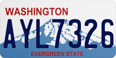 WA license plate AYL7326