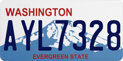 WA license plate AYL7328