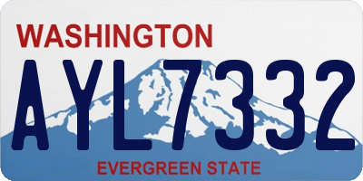 WA license plate AYL7332